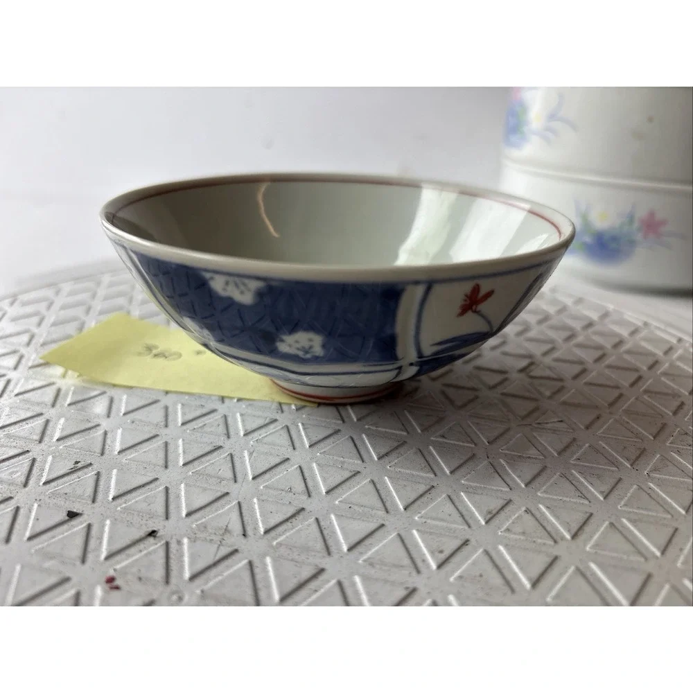 Japanese Porcelain Serving Bowls Tea Cups & Rice Bowl Arita Style 7 pc Mixed (HF